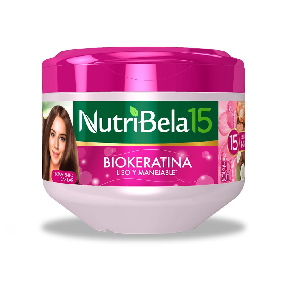 Tratamiento Capilar Nutribela 15 Biokeratina Liso Y Manejable Pote 300Ml