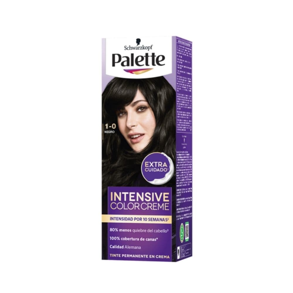 Tinte Palette Color Creme 1-0 Negro X 1 Tubo