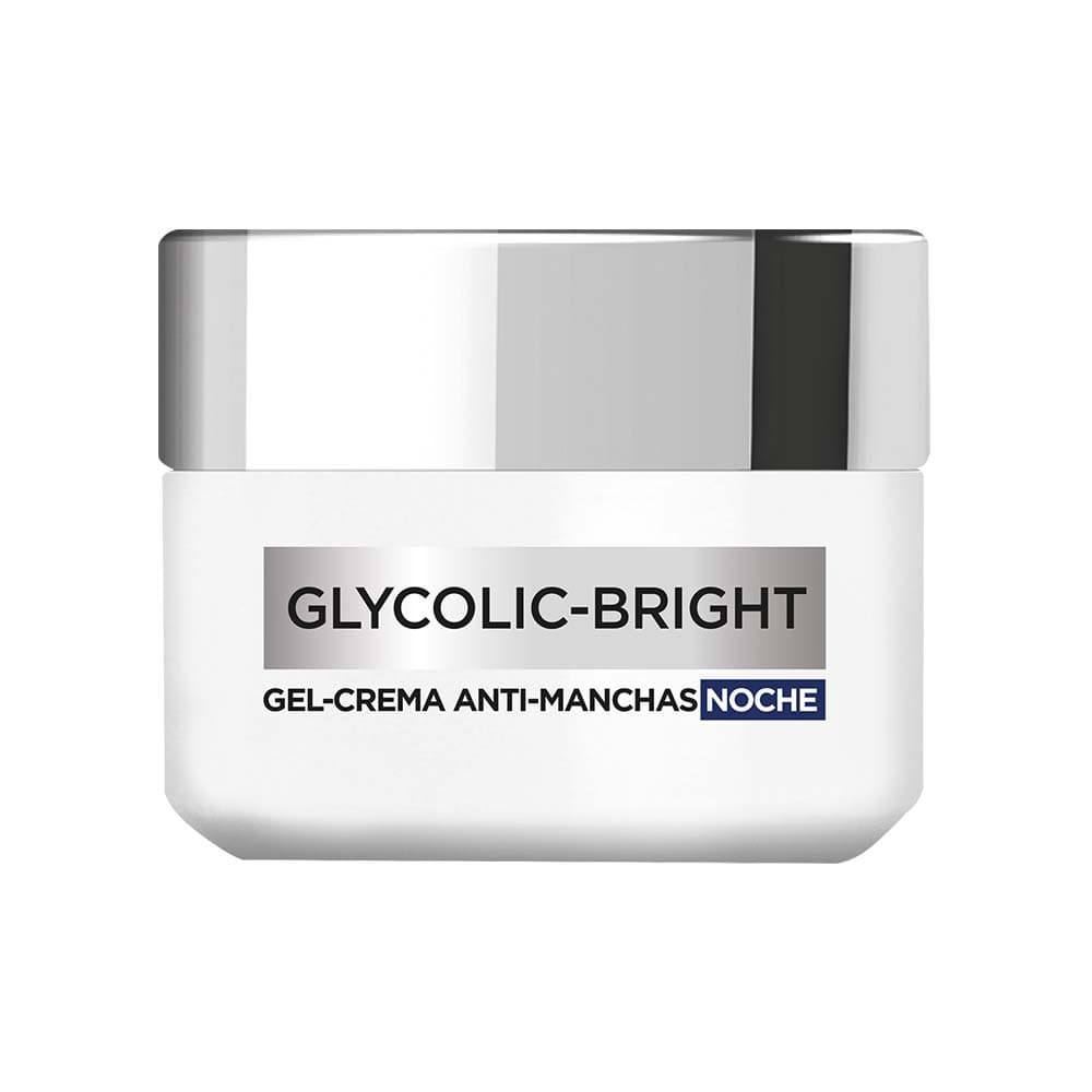 Crema Gel Hidratante Facial Noche L'Oréal Paris Glycolic Bright Antimanchas Ácido Glicólico Y Niacinamida 50 Ml
