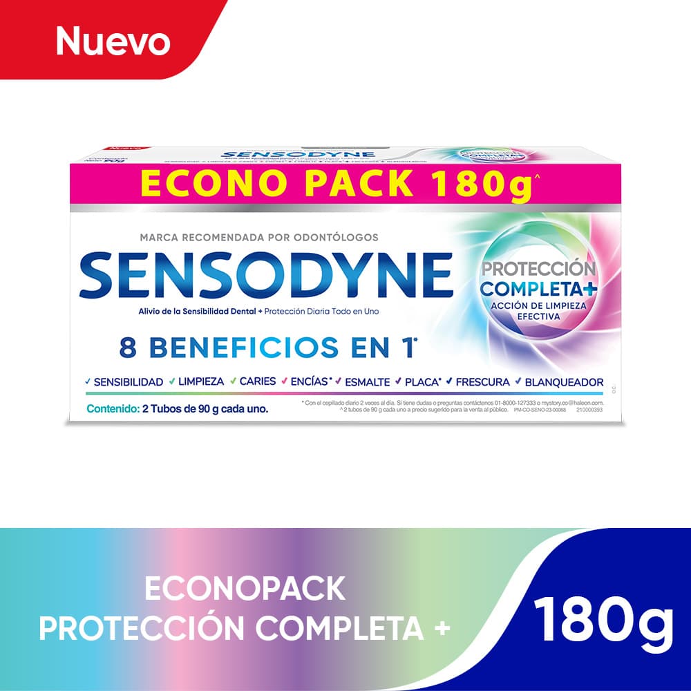 Promo Crema Dental Sensodyne 8 Beneficios En 1 Paquete X 2Tubo X 90Gr