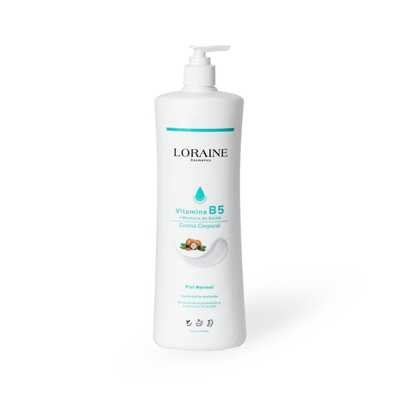 Crema Corporal Loraine Cosmetics Vitamina B5 + Manteca De Karite Frasco Por 1000Ml