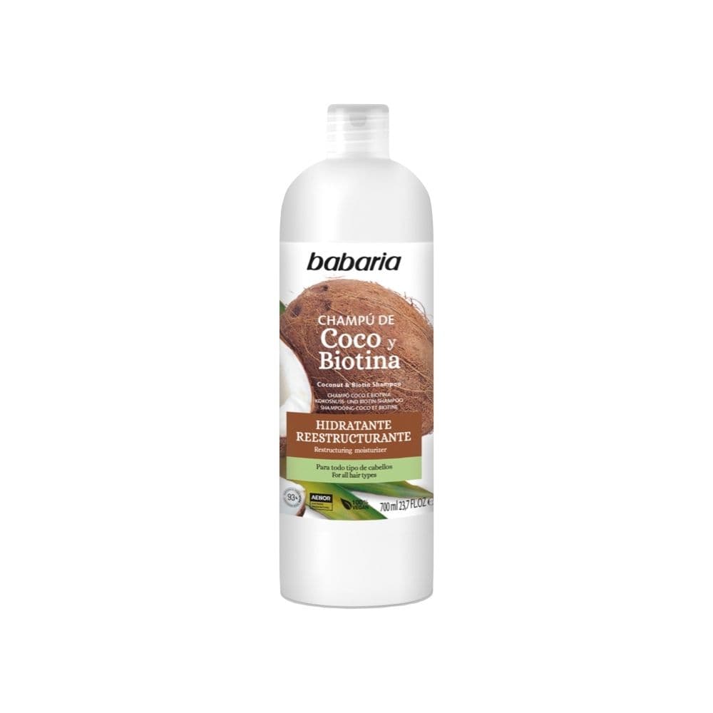Shampoo Babaria Biotina Hidratante Reestructurante Frasco X 700Ml Coco
