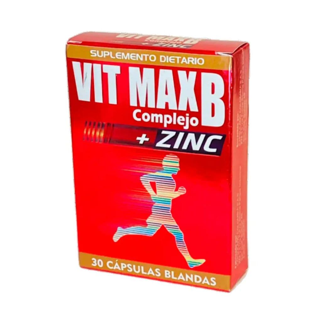 Vit Max Complejo B + Zinc Multiples Componentes Cap Bland Caj X 30