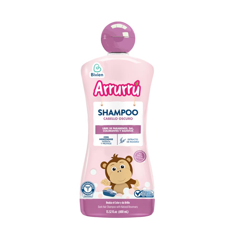 Shampoo Arrurru Cabello Oscuro Frasco Por 400Ml