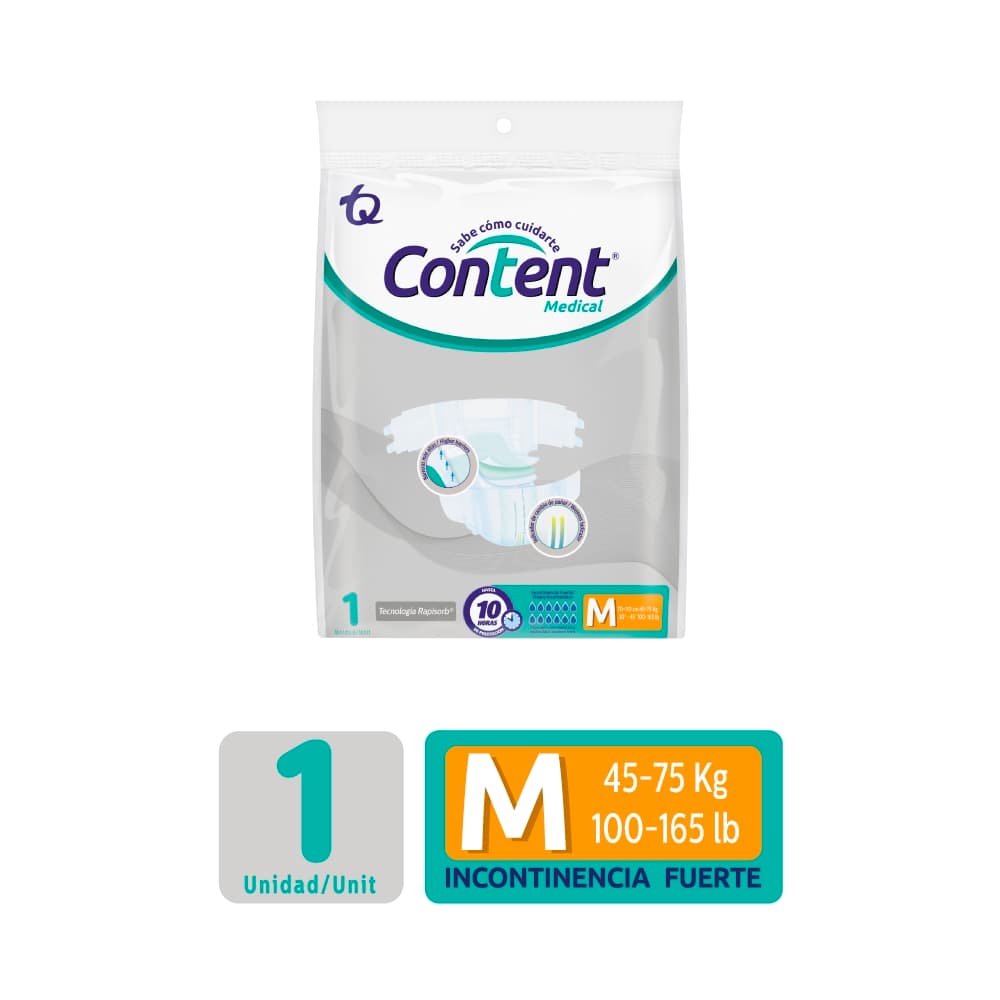 Pañal Content Medical Caja Por 1 Unidad Talla M