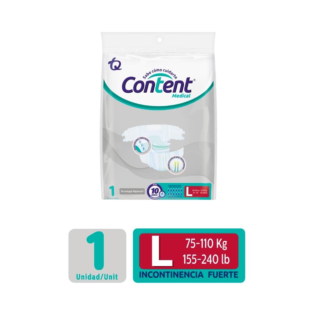 Pañal Content Medical Caja Por 1 Unidad Talla L