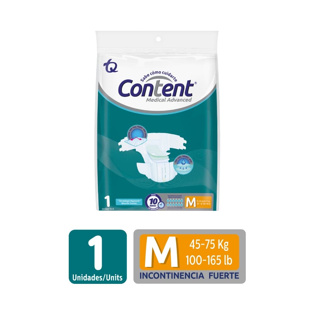 Pañal Content Medical Advanced Caja Por 1 Unidad Talla M