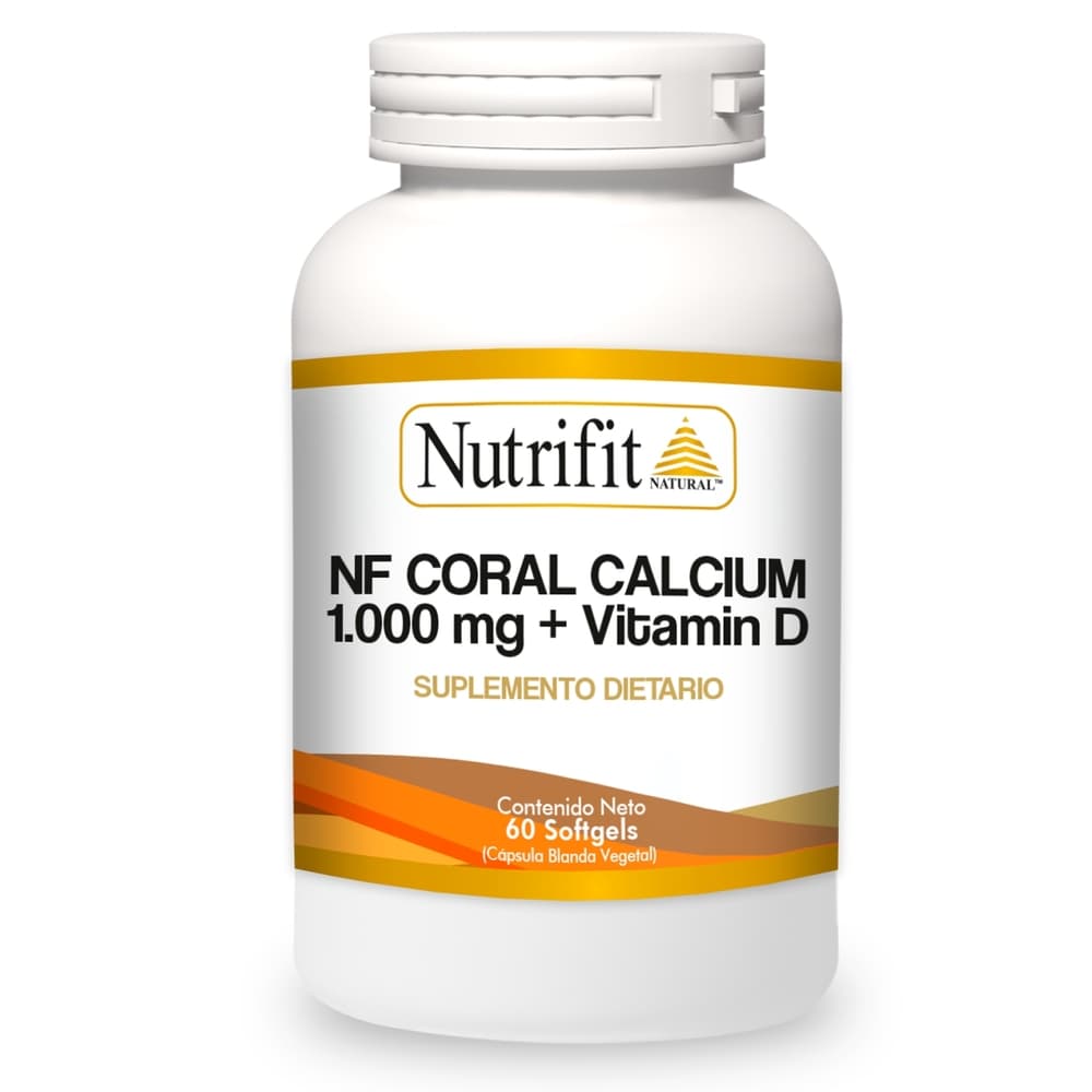 Suplemento Dietario Nf Coral Calcium 1000 Mg + Vitamina D Nutrifit Capsula Blanda Frasco Por 60