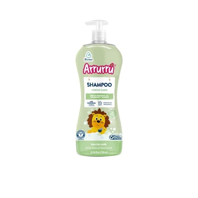 Shampoo Arrurru Cabello Claro Frasco  750Ml Manzanilla