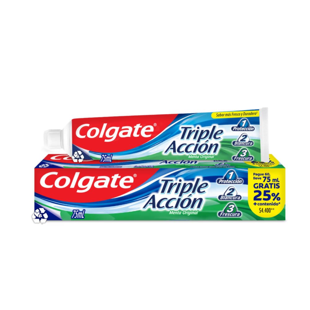 Crema Dental Colgate Triple Acción Original 75Ml