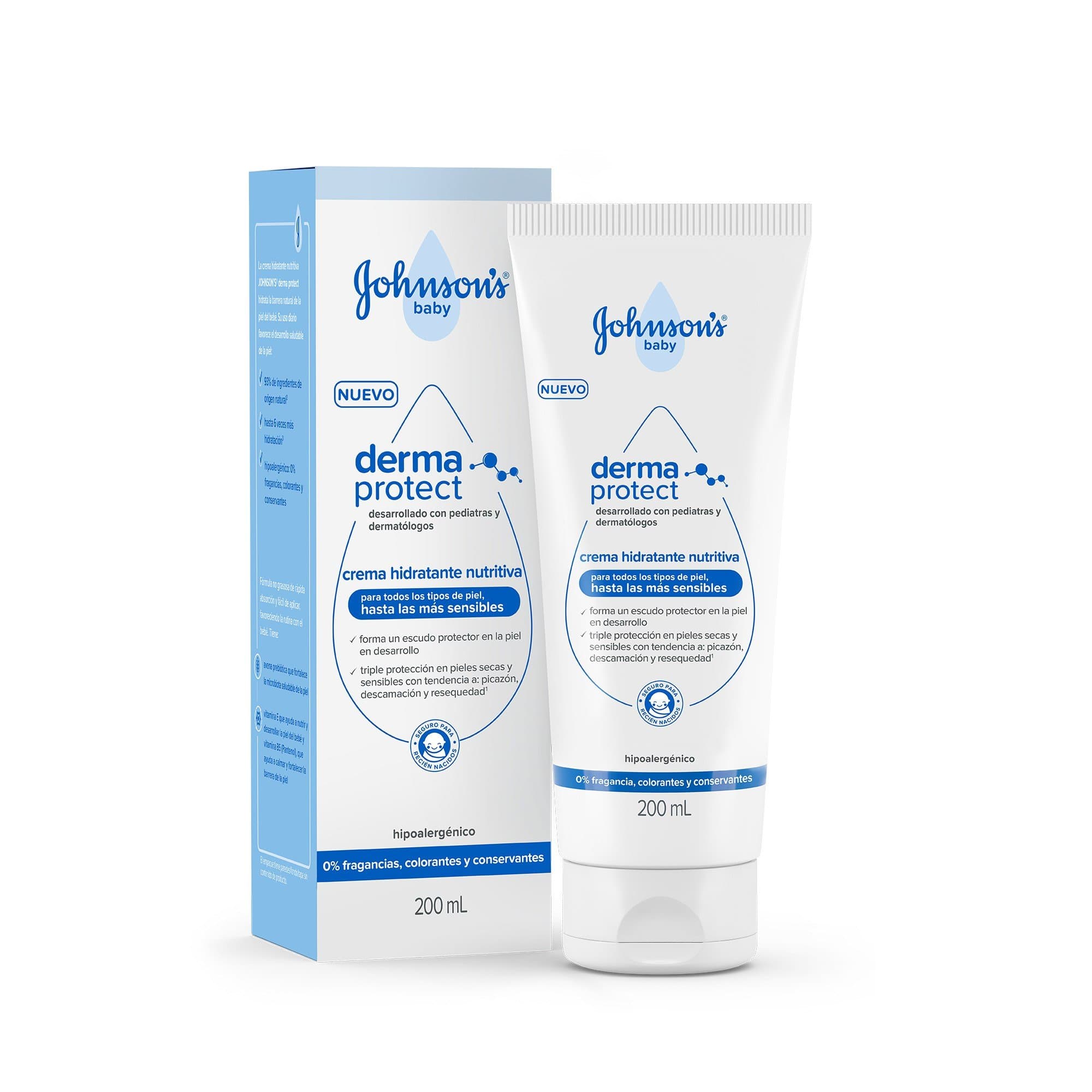 Crema Hidratante Johnsons Nutritiva Derma Protect Tubo 200Ml