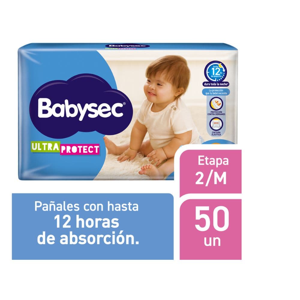 Pañales Babysec Ultraproctect Paquete Por 50 Etapa 2 M