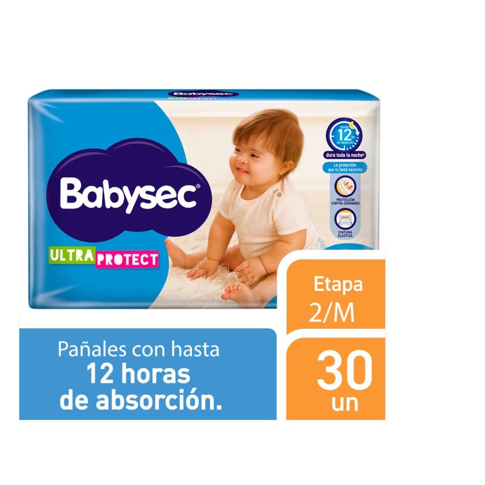 Pañales Babysec Ultraproctect Paquete Por 30 Etapa 2 M