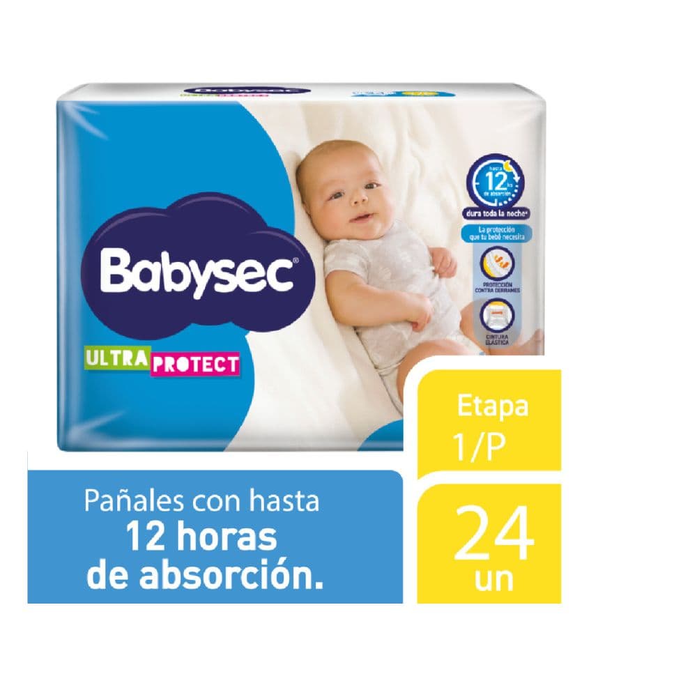 Pañales Babysec Ultraproctect Paquete Por 24 Etapa 1 P