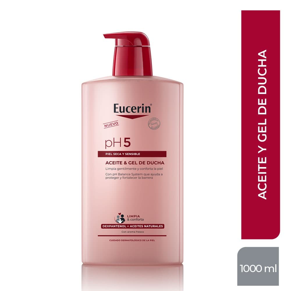 Aceite Y Gel De Ducha Eucerin Ph5 Piel Seca Y Sensible Frasco  1000Ml