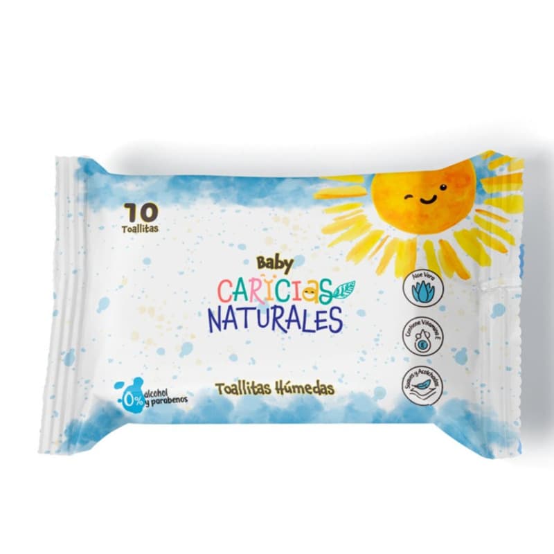 Toallitas Humedas Caricias Naturales Baby Paquete  10