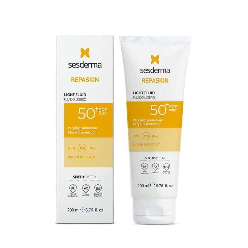 Protector Solar Sesderma Fluido Ligero Muy Alta Proteccion 50+Spf Tubo 200Ml