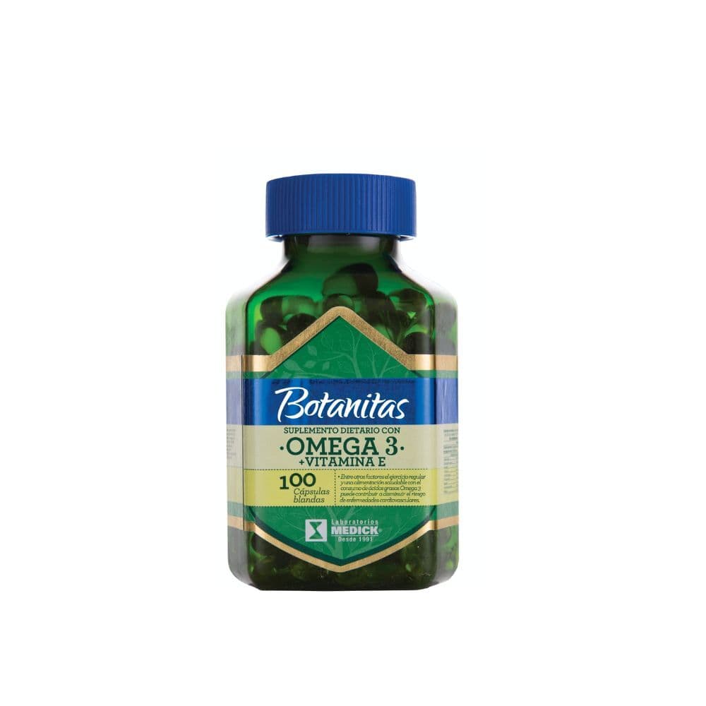 Omega 3 + Vitamina E Botanitas (1000+6.7)Mg Capsula Bland Frasco X 100