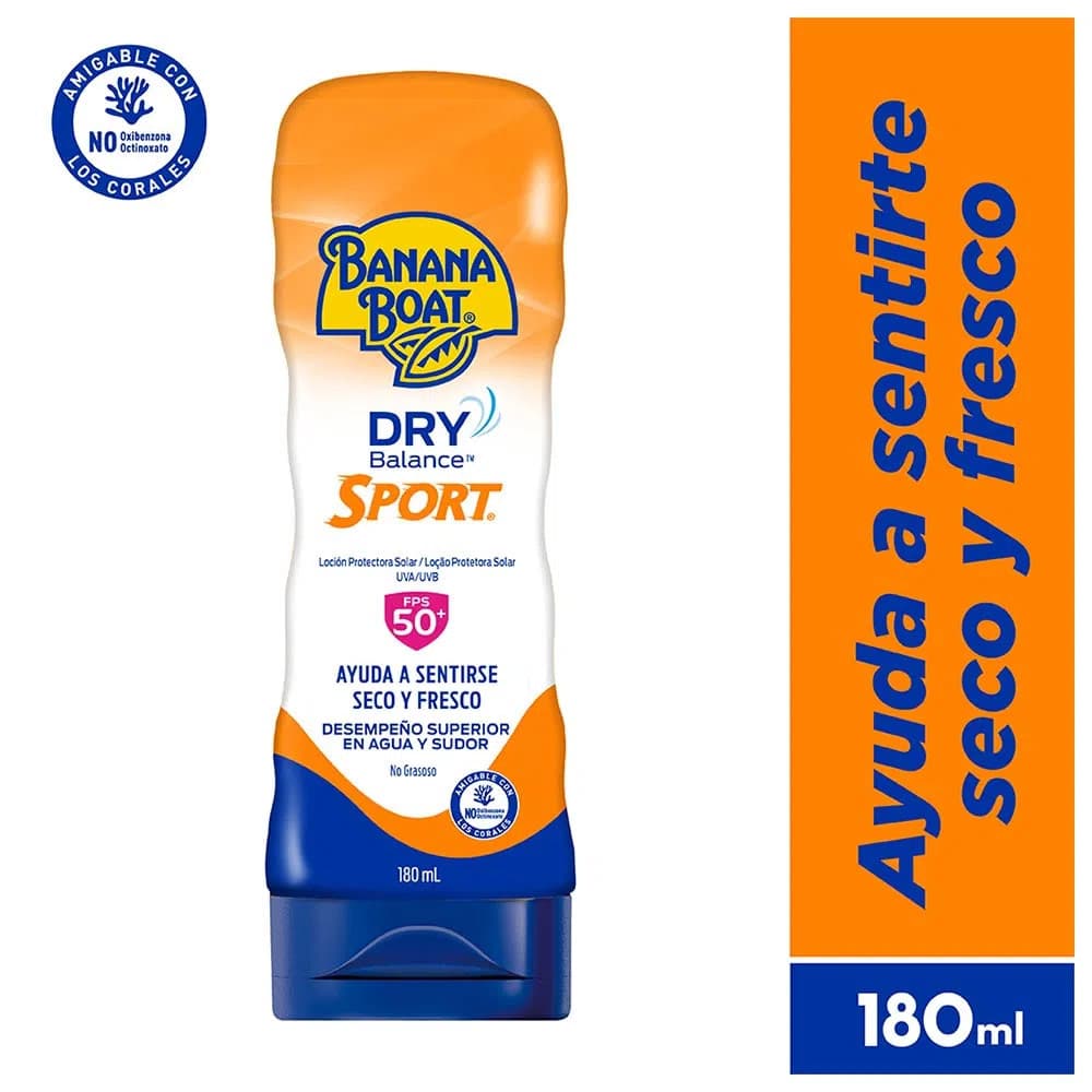 Protector Solar Dry Balance Sport Banana Boat Fps 50+ Frasco X 180 Ml