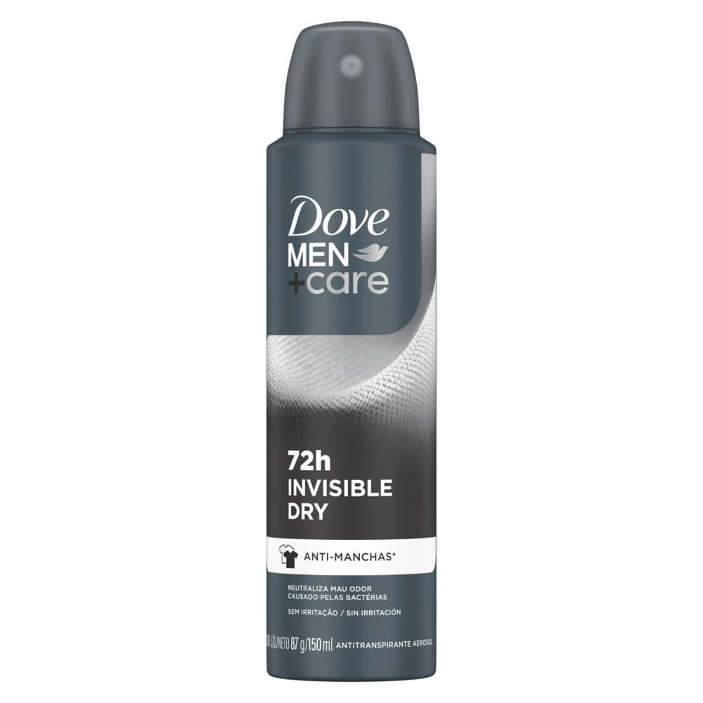 Desodorante En Spray Dove Men Care Invisible Dry Frasco Por 150Ml
