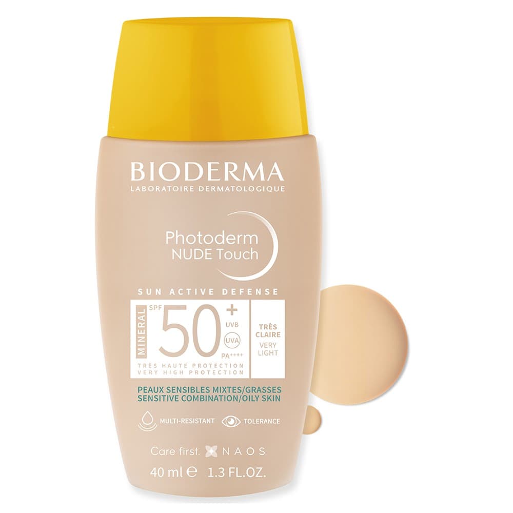 Photoderm Nude Touch Bioderma Tres Claire Very Light Spf50+ Frasco X 40Ml