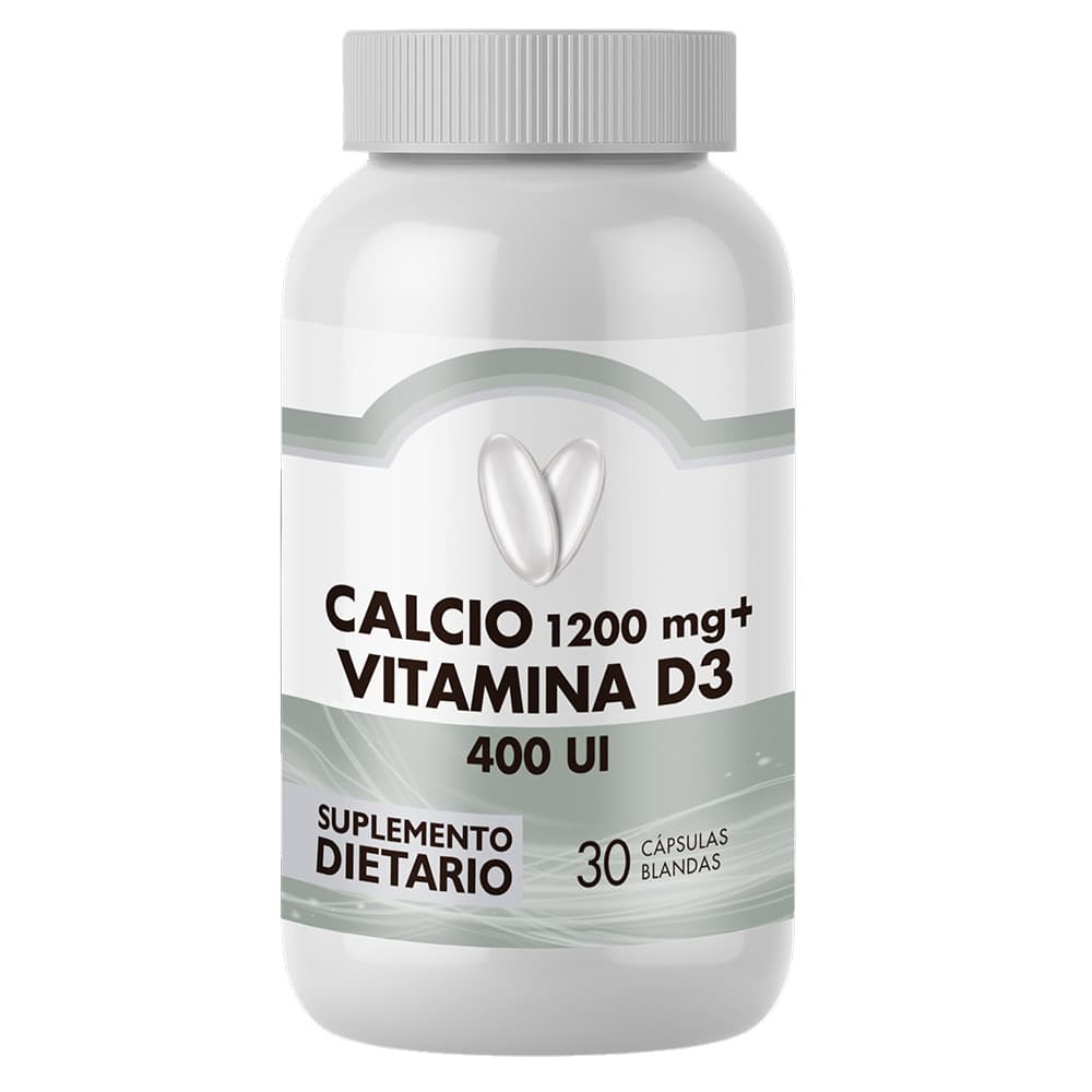 Calcio + Vitamina D3 1200Mg + 400Ui Capsulas Blandas Frasco X 30