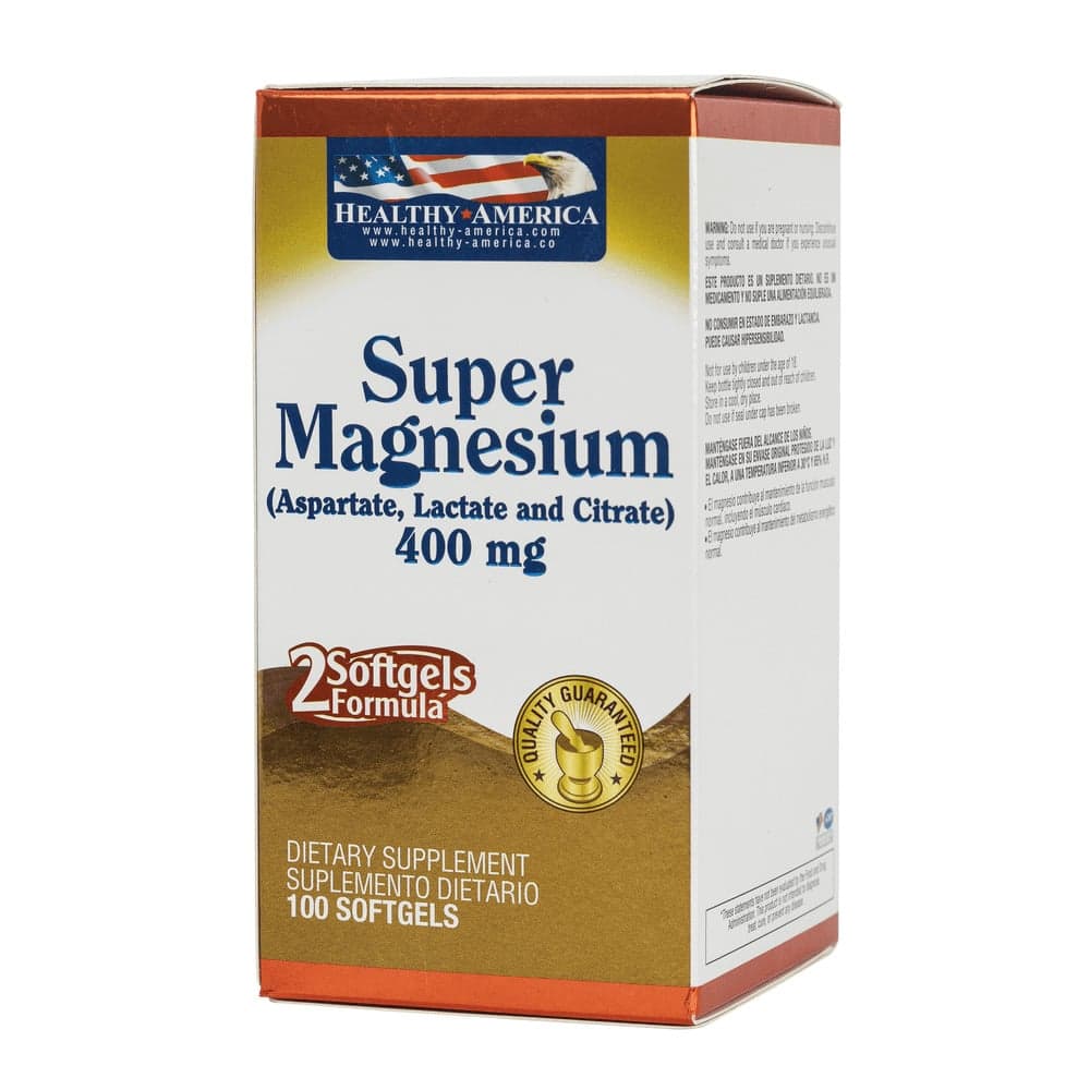 Super Magnesium 400Mg Capsulas Blandas Caja X 1 Frasco X 100