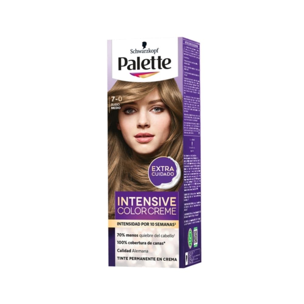 Tinte Palette Color Creme 7-0 Rubio Medio X 1 Tubo