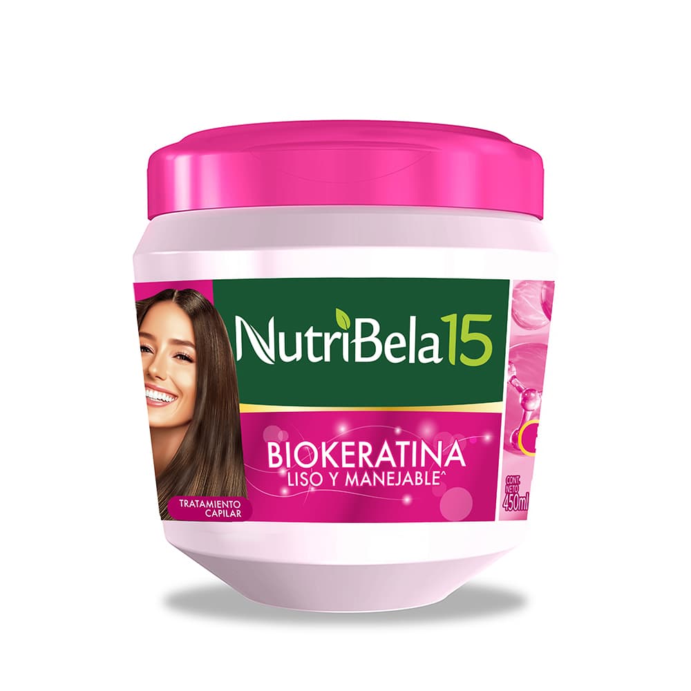 Tratamiento Capilar Nutribela 15 Biokeratina Liso Y Manejable Pote 450Ml
