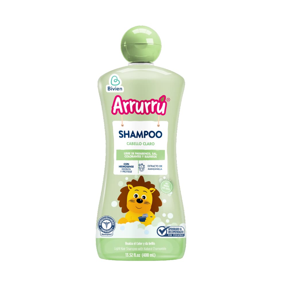 Shampoo Arrurru Cabello Claro Frasco Por 400Ml