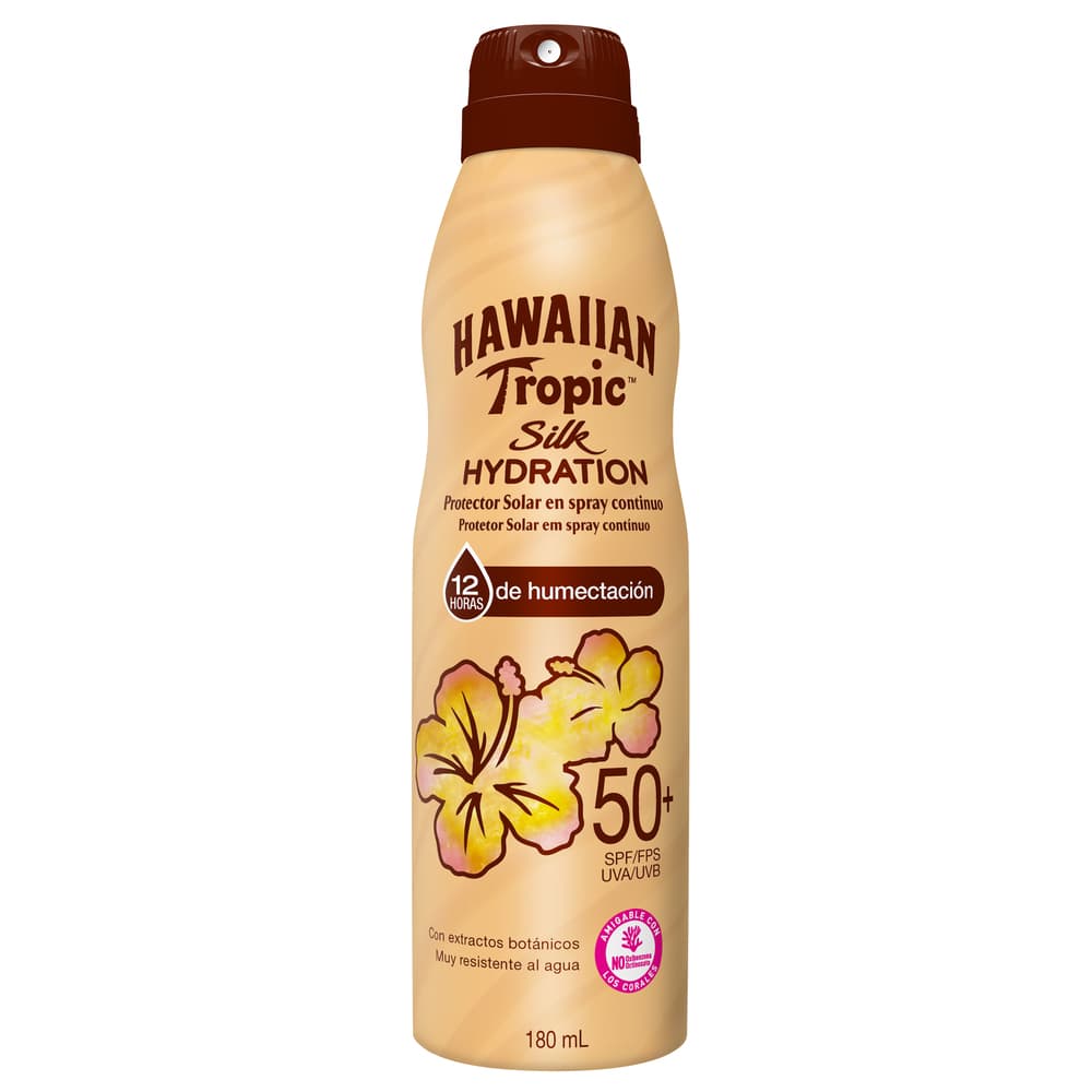 Protector Solar Hawaiian Tropic Tm Silk Hydration Spf 50+ Spray Frasco Por 180Ml