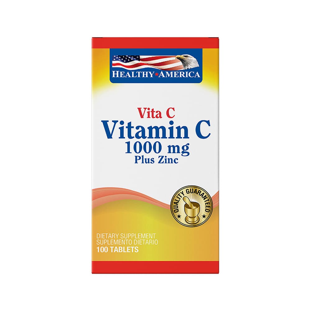 Vitamin C Healthy America Plus Zinc 1000Mg Tab Rec Fco X 100