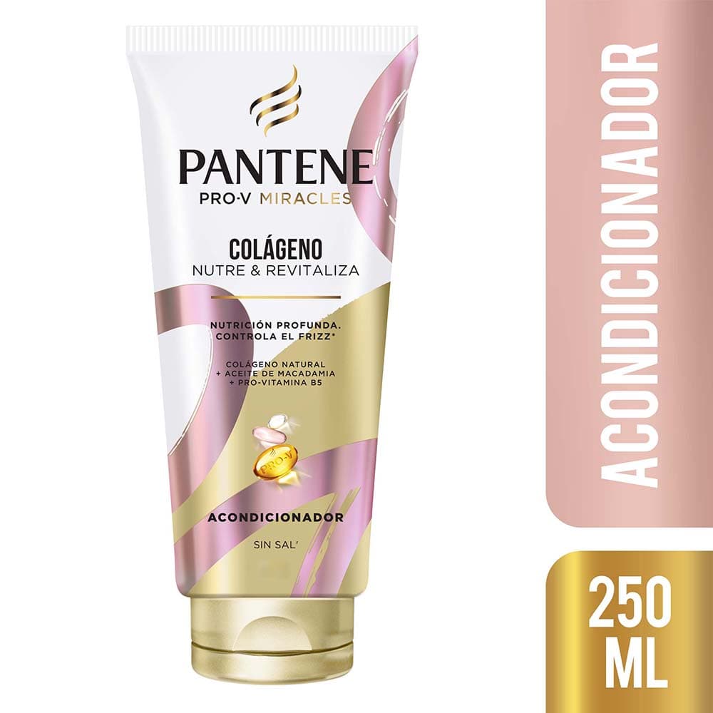 Acondicionador Colageno Pantene Pro V Miracles Nutre Revitaliza Sin Sal Tubo X 250Ml