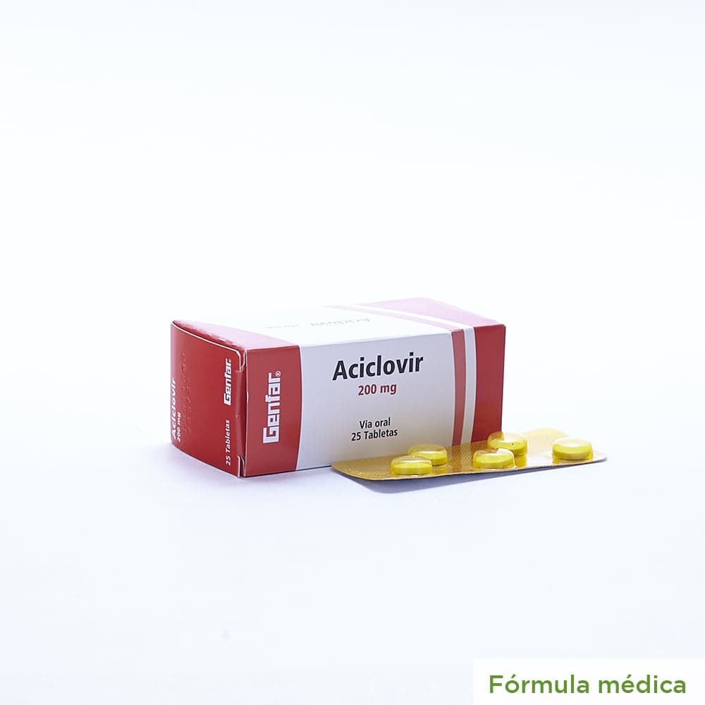 Aciclovir Genfar 200Mg Caja X 25 Tabletas