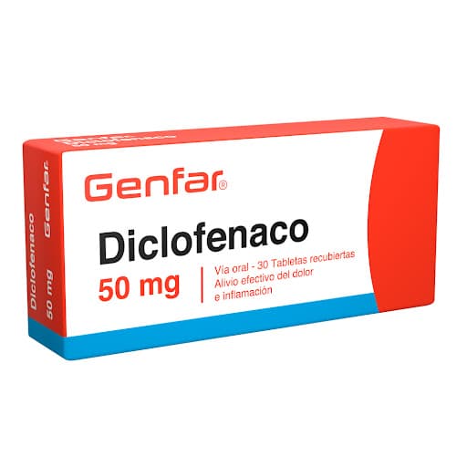 Diclofenaco Tabletas Recubiertas 50 Mg Caja X 30