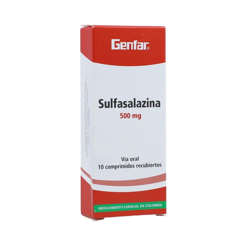 Sulfasalazina Tabletas Recubiertas 500Mg Caja X 10