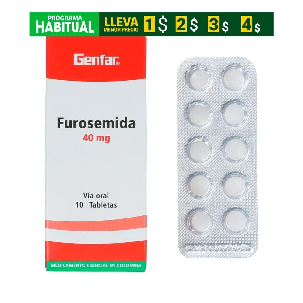 Furosemida 40Mg Blister X 10 Tabletas