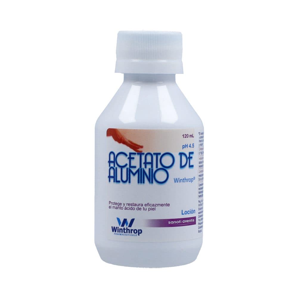 Acetato De Aluminio Ph 4.5 Winthrop Loción Frasco X 120 Ml