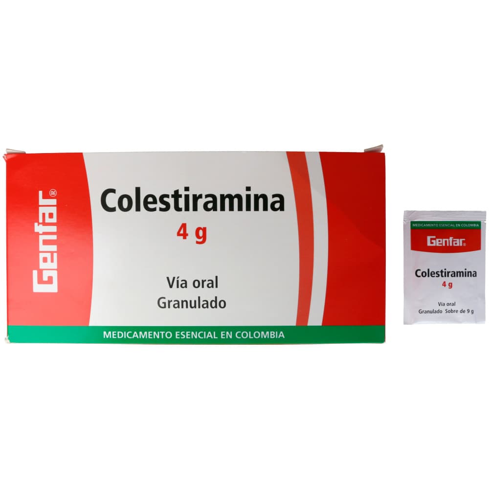 Colestiramina Via Oral Granulado Sobre X 4Gr