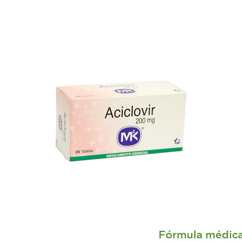 Aciclovir 200Mg Tabletas Caja X 25 Mk