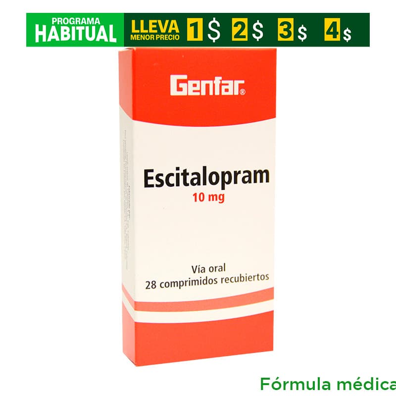 Escitalopram 10Mg Tabletas Recubiertas Caja X 28 Winthrop