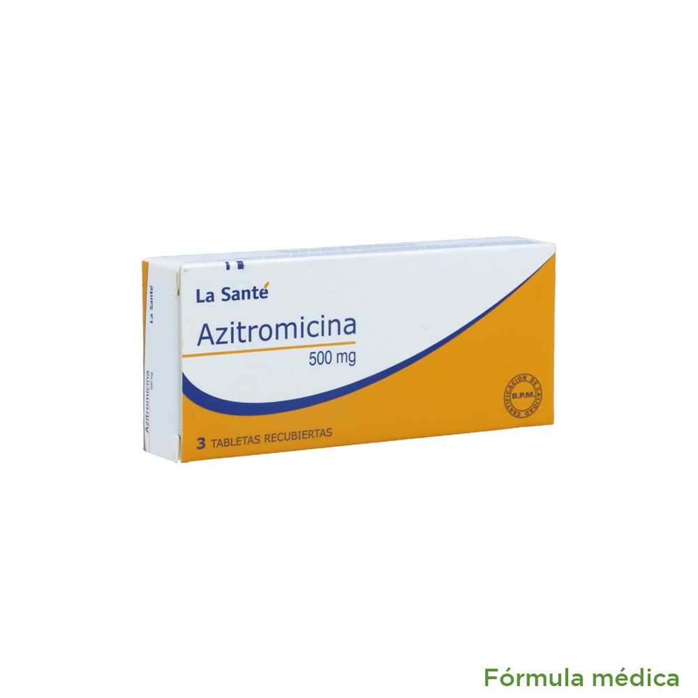 Azitromicina 500Mg Tableta Recubierta Caja X 3 Tabletas