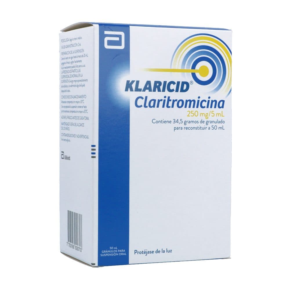 Klaricid 250Mg/5Ml(5%) Suspensión Oral Frasco X 50Ml