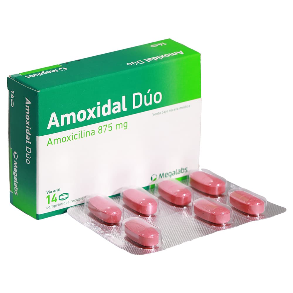 Amoxidal Dúo 875Mg Caja X 14 Grageas