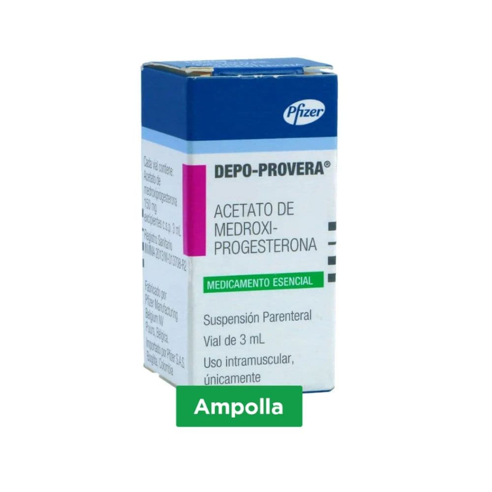 Depo Provera 150Mg/3Ml (50Mg/Ml) Solución Inyectable X 1 Ampolla X 3Ml
