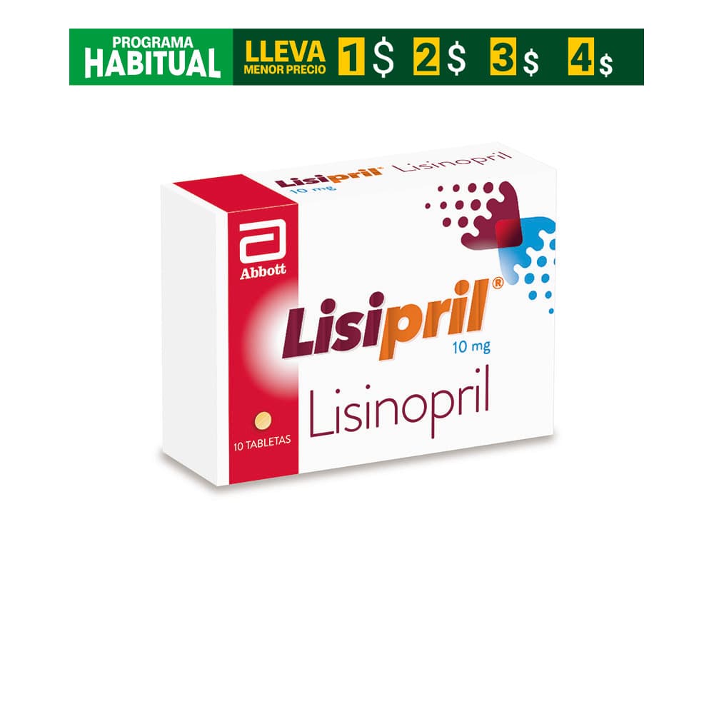 Lisipril 10Mg Caja X 10 Tabletas