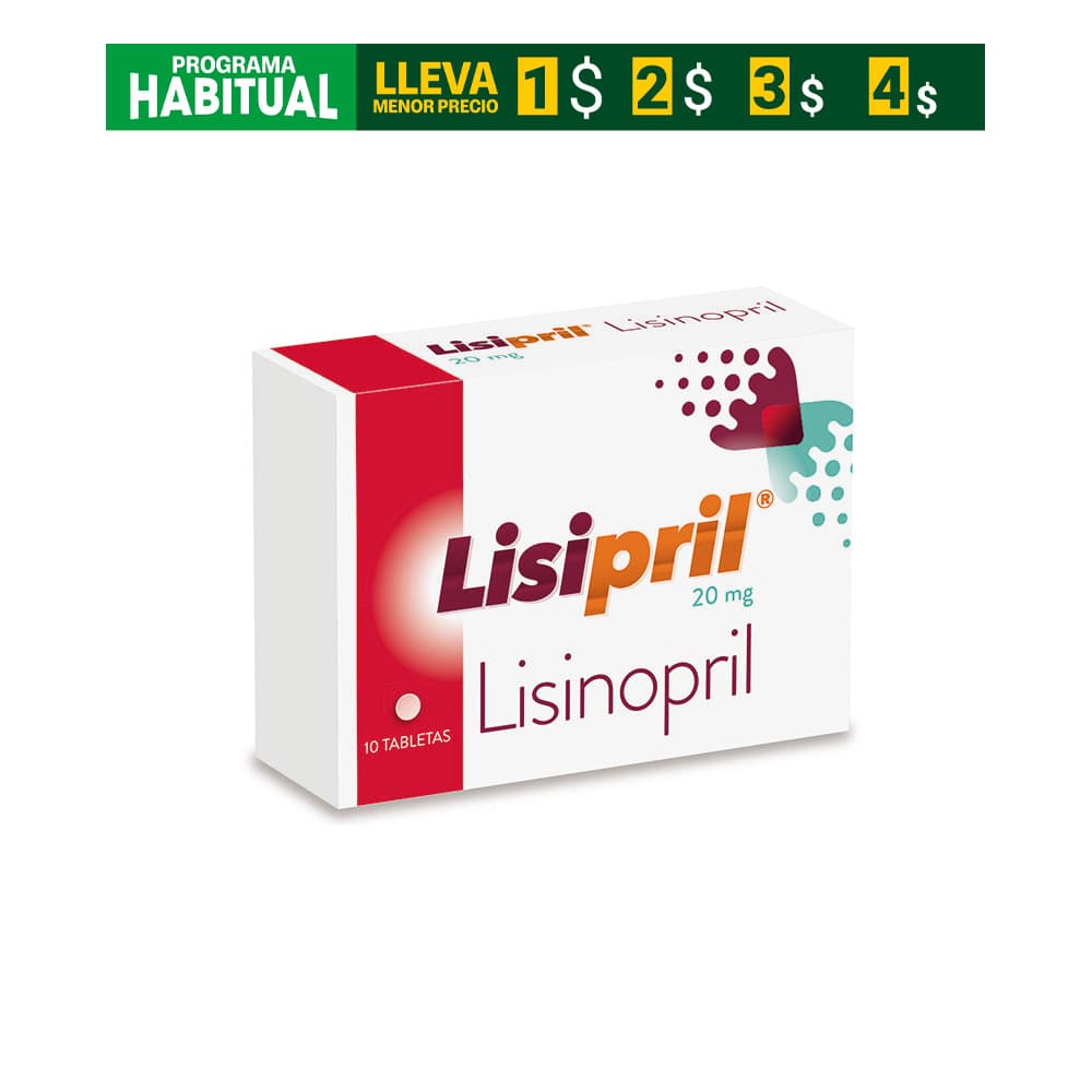 Lisipril Tabletas 20Mg Caja X 10