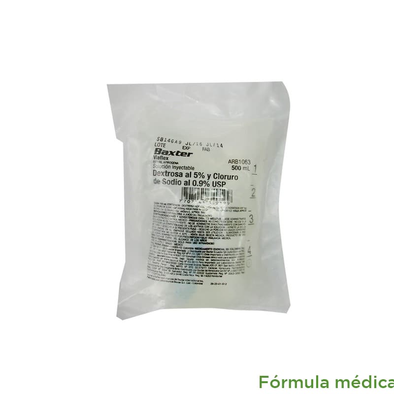 Dextrosa Usp O Glucosa 5% Solución Inyectable Bolsa X 500Ml Baxter