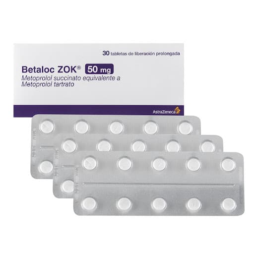 Betaloc Zok Tabletas Liberación Prolongada 50Mg Caja X 30
