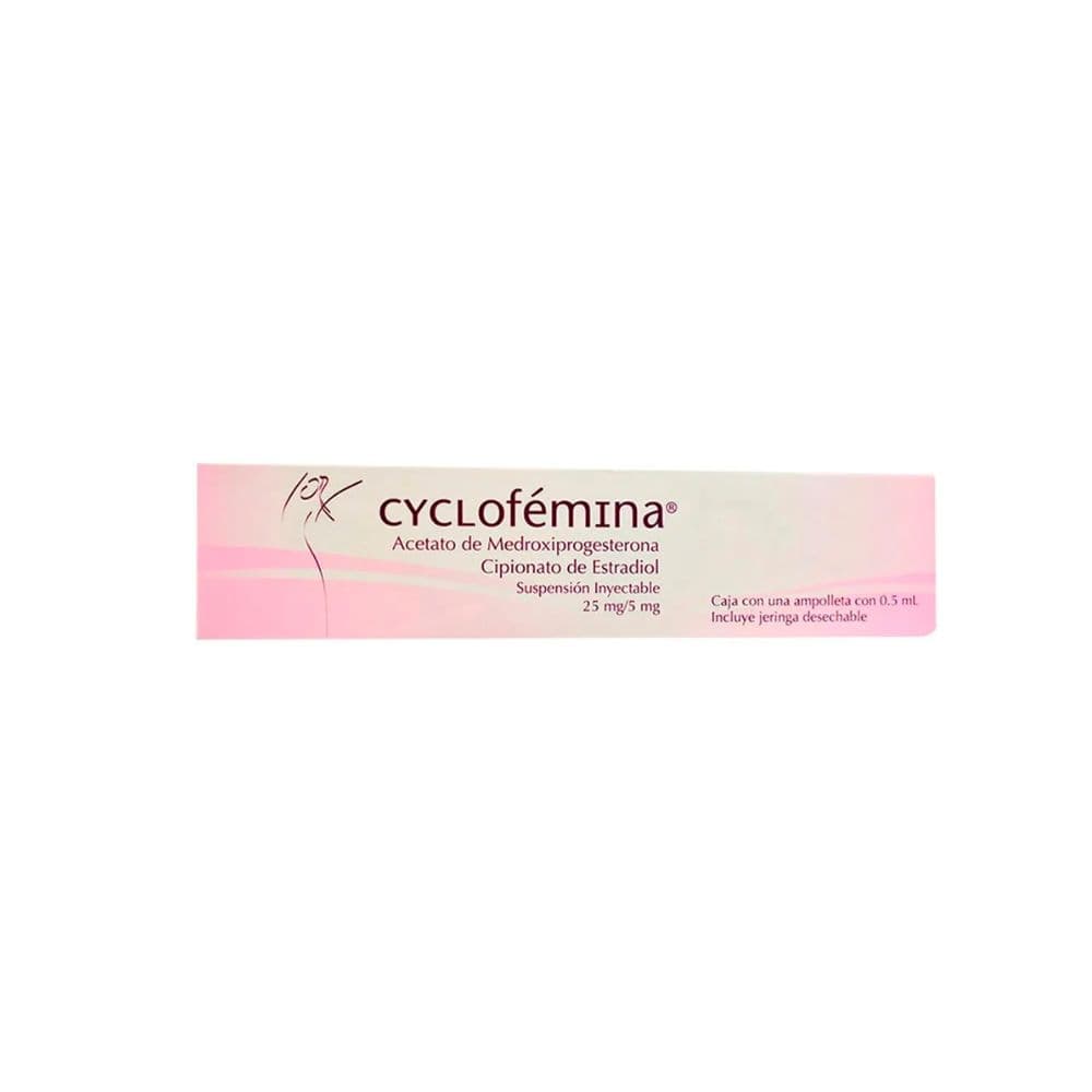 Cyclofemina (5+25)Mg/0.5Ml Solución Inyectable Caja X 1Ampolla